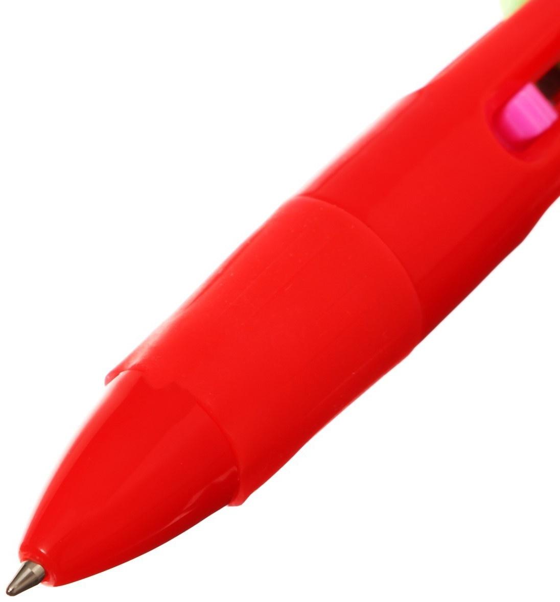 Ручка шариковая автоматическая 4-х цветная, мини, Машина МИКС