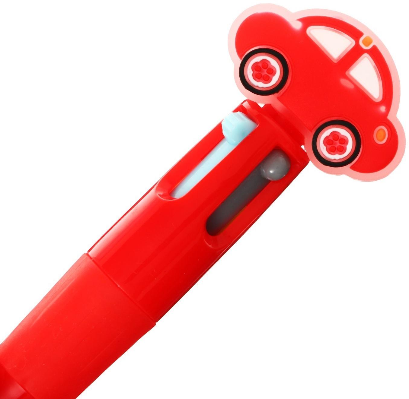 Ручка шариковая автоматическая 4-х цветная, мини, Машина МИКС