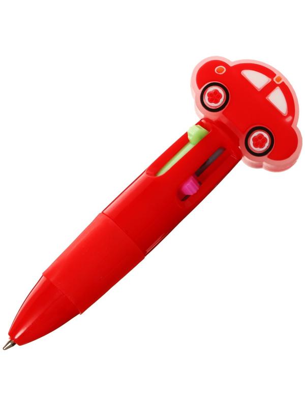 Ручка шариковая автоматическая 4-х цветная, мини, Машина МИКС