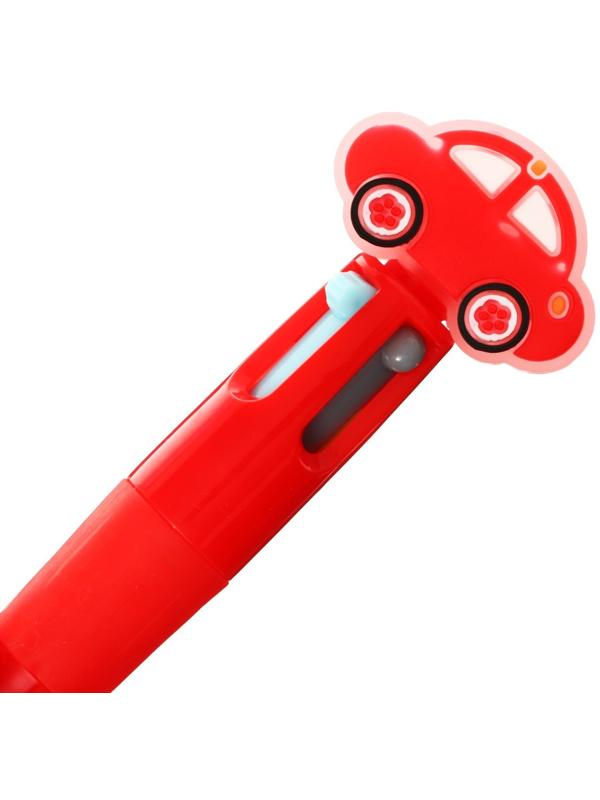 Ручка шариковая автоматическая 4-х цветная, мини, Машина МИКС