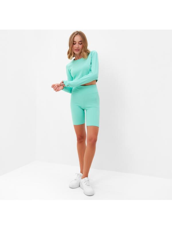 Топ (рашгард) спортивный женский MINAKU цвет светло-зеленый, р-р 42