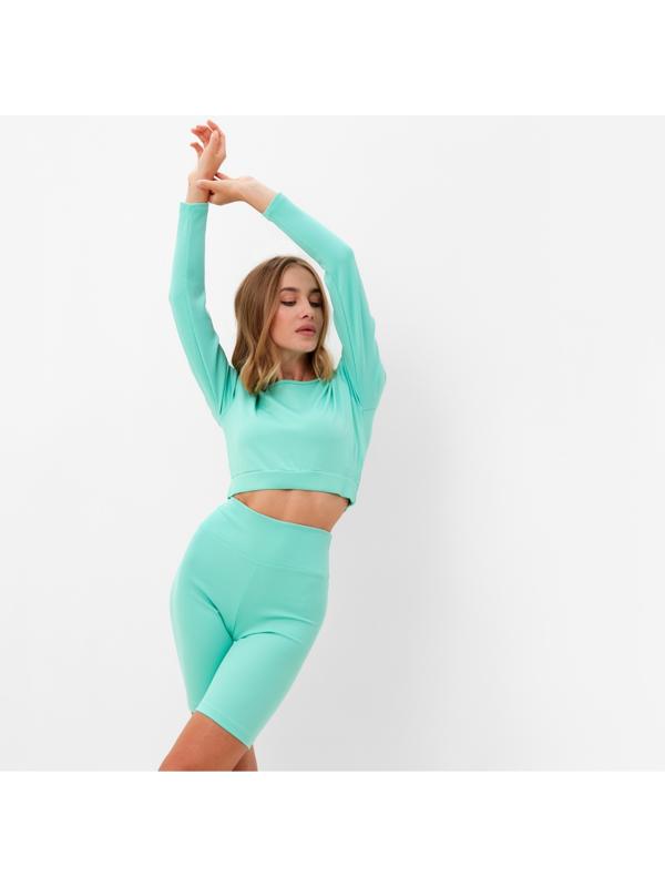 Топ (рашгард) спортивный женский MINAKU цвет светло-зеленый, р-р 42