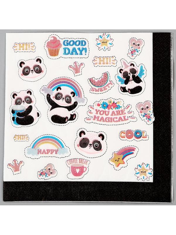 Салфетки бумажные «Панда», в наборе 20 шт.