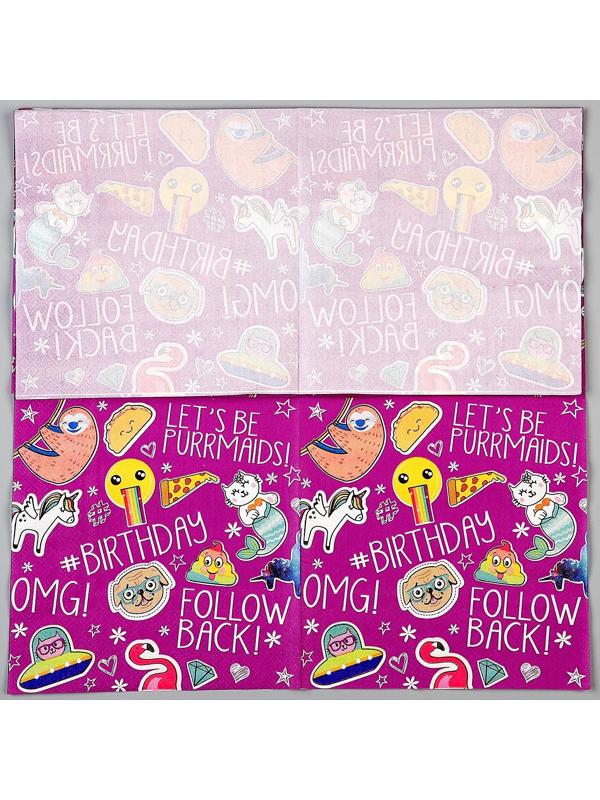 Салфетки бумажные «День рождения», в наборе 20 шт.