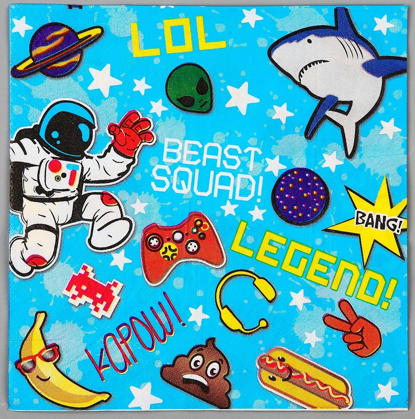 Салфетки бумажные «Космос», в наборе 20 шт.