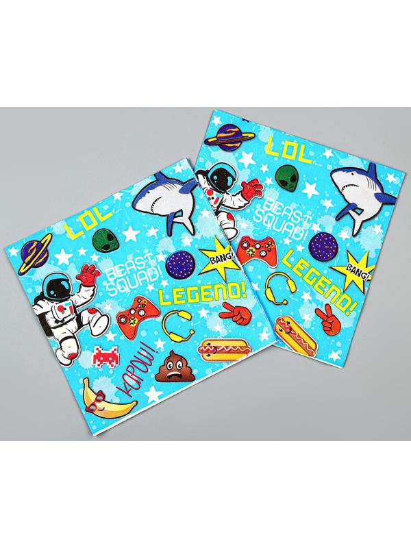 Салфетки бумажные «Космос», в наборе 20 шт.