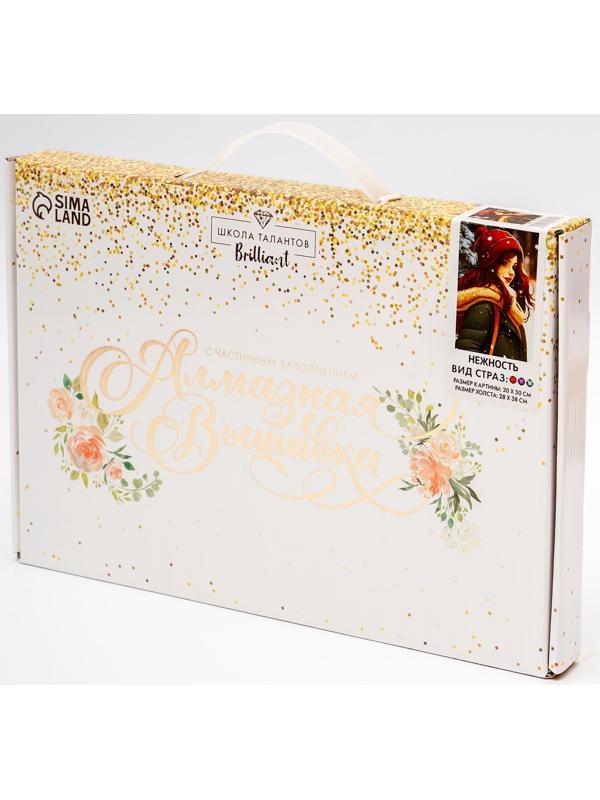 Алмазная вышивка с частичным заполнением на холсте «Нежность», 20 х 30 см