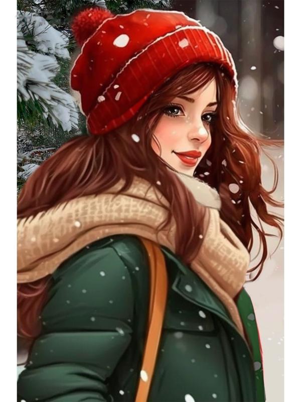 Алмазная вышивка с частичным заполнением на холсте «Нежность», 20 х 30 см