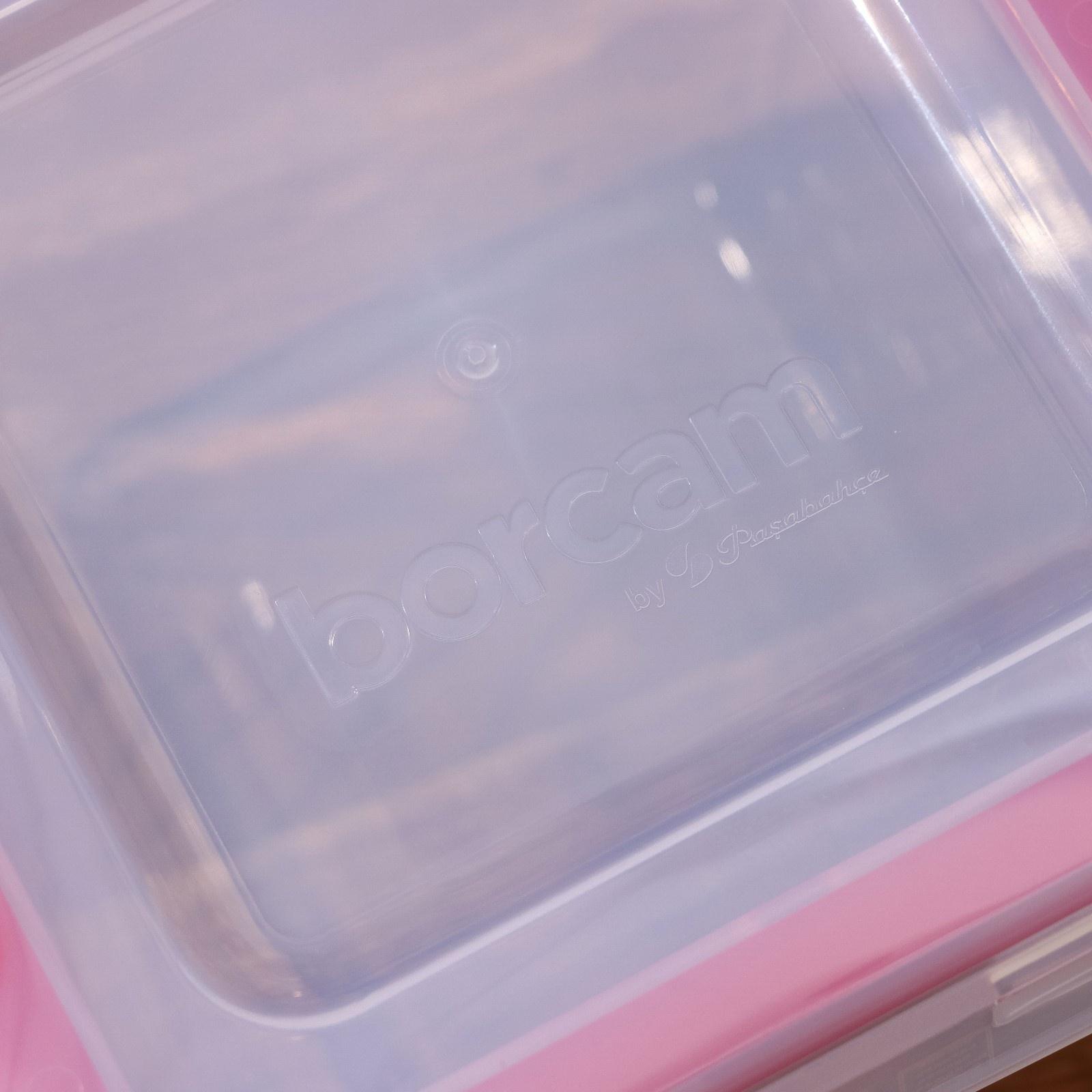 Контейнер квадратный Borcam, стеклянный, 860 мл, с крышкой