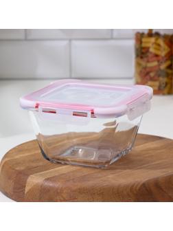 Контейнер квадратный Borcam, стеклянный, 860 мл, с крышкой