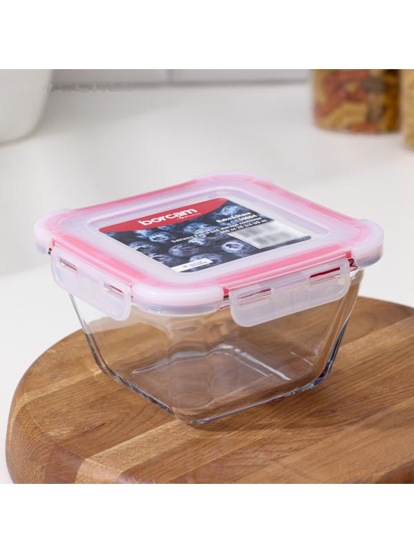 Контейнер квадратный Borcam, стеклянный, 860 мл, с крышкой