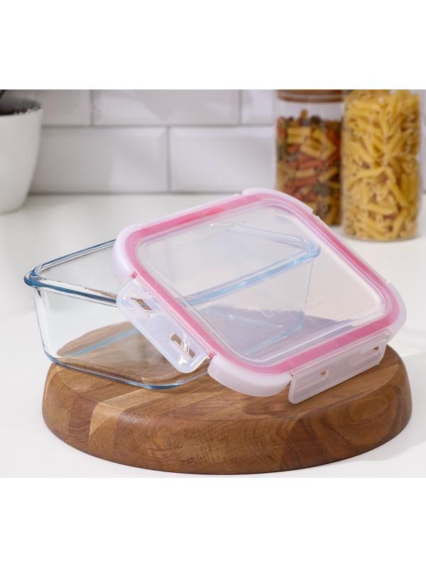 Контейнер прямоугольный Borcam, стеклянный, 1800 мл, с крышкой