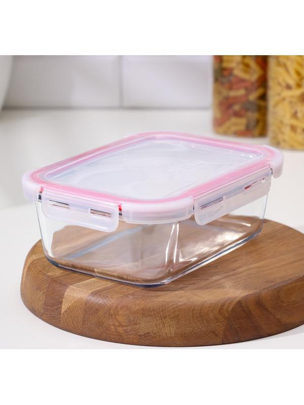 Контейнер прямоугольный Borcam, стеклянный, 1800 мл, с крышкой