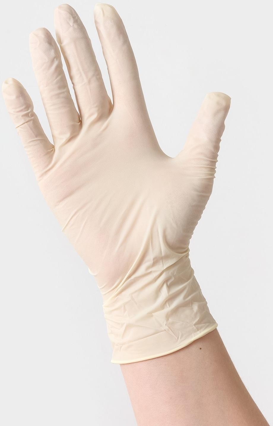 Латексные перчатки смотровые неопудренные, текстурированные, н/ст, размер S