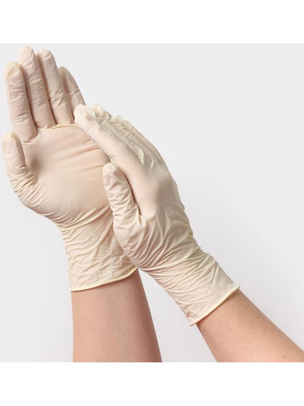 Латексные перчатки смотровые неопудренные, текстурированные, н/ст, размер S