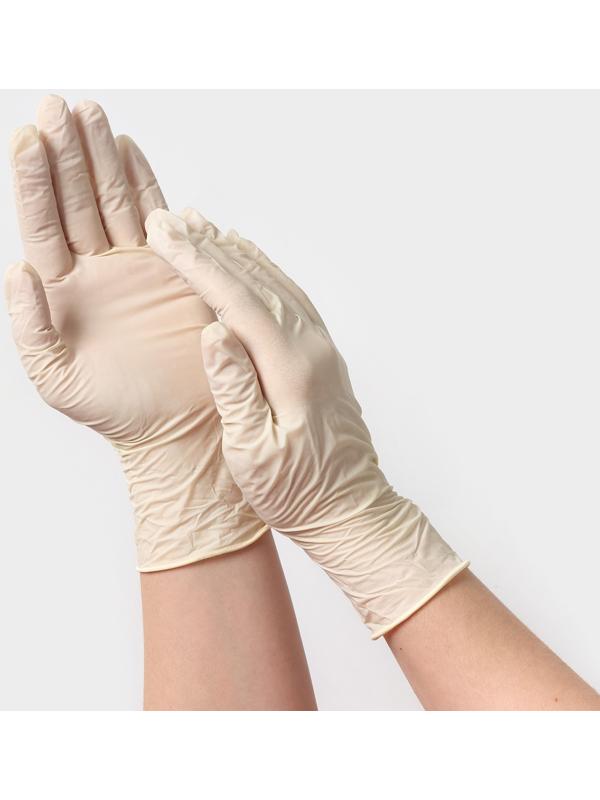 Латексные перчатки смотровые неопудренные, текстурированные, н/ст, размер XL