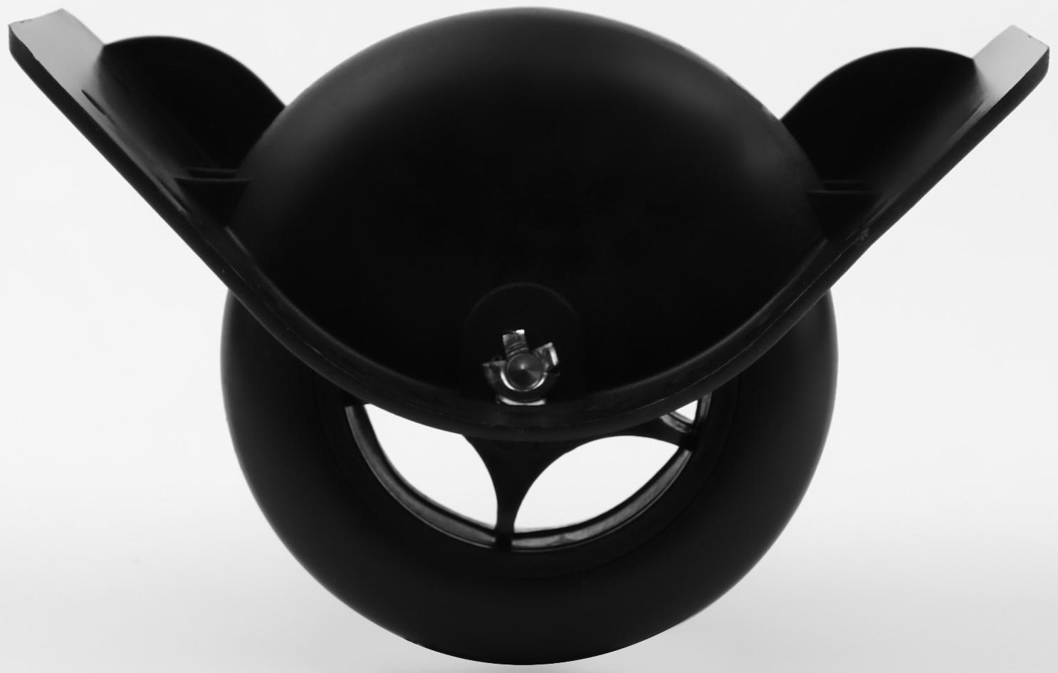 Колесо для чемодана, с бортом, 22 отверстия, цвет чёрный