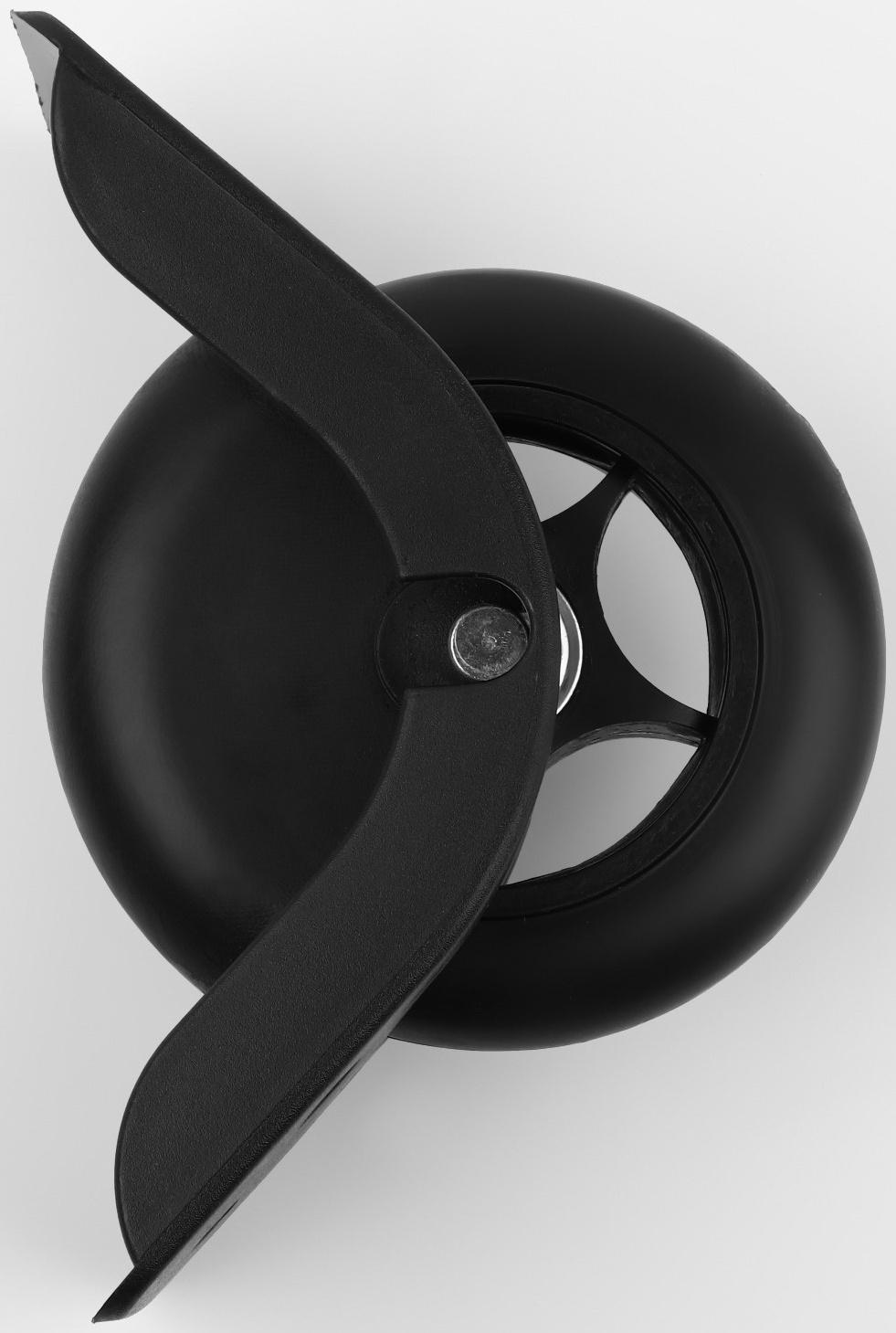 Колесо для чемодана, с бортом, 22 отверстия, цвет чёрный