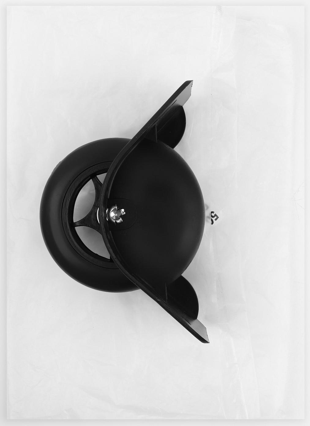 Колесо для чемодана, с бортом, 22 отверстия, цвет чёрный