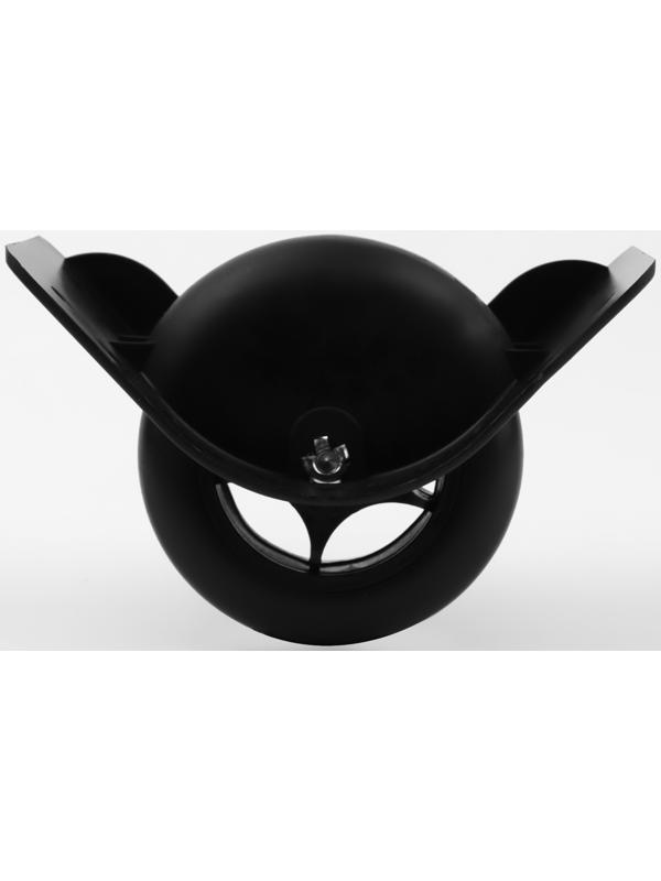 Колесо для чемодана, с бортом, 22 отверстия, цвет чёрный