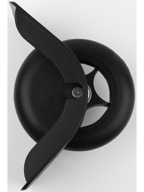 Колесо для чемодана, с бортом, 22 отверстия, цвет чёрный