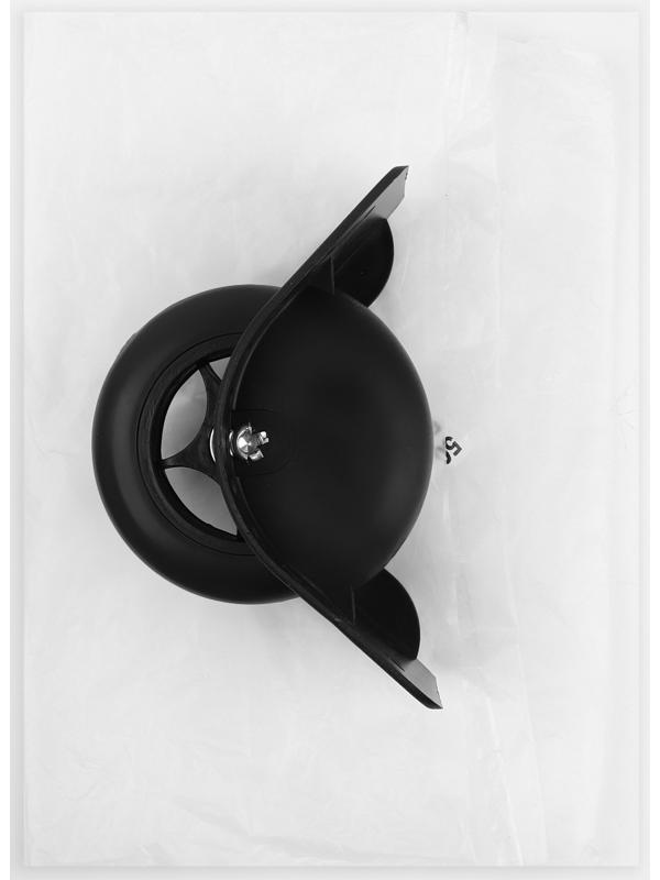 Колесо для чемодана, с бортом, 22 отверстия, цвет чёрный