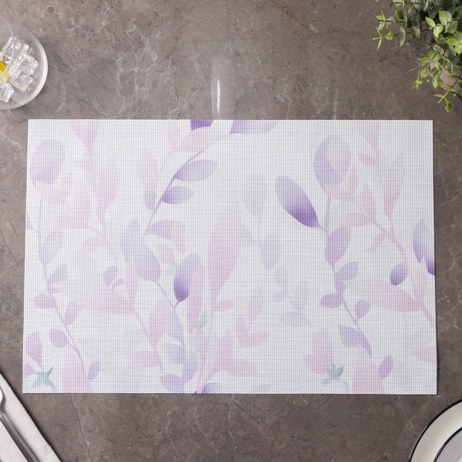 Набор салфеток сервировочных Доляна «Акварель», 4 шт, 45×30 см, цвет розовый