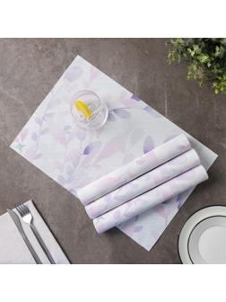 Набор салфеток сервировочных Доляна «Акварель», 4 шт, 45×30 см, цвет розовый