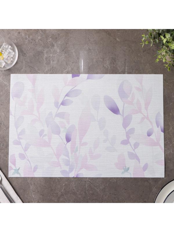 Набор салфеток сервировочных Доляна «Акварель», 4 шт, 45×30 см, цвет розовый