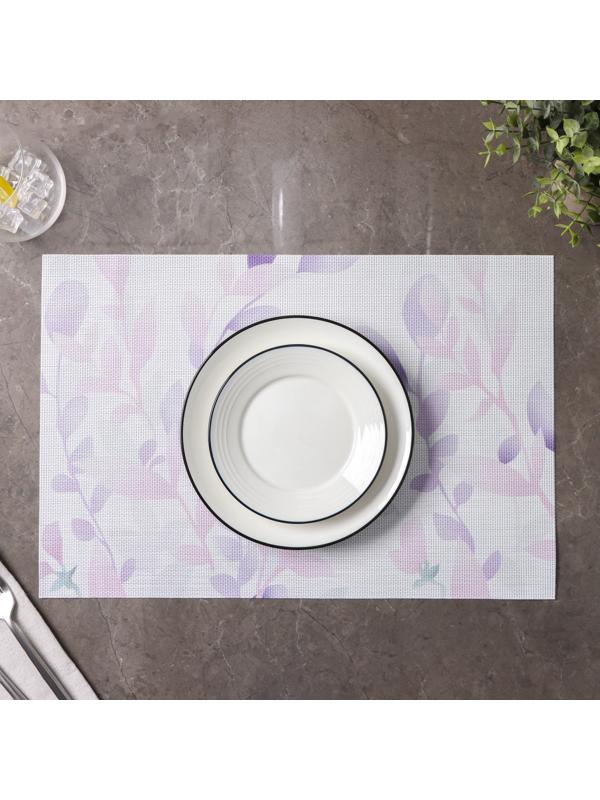 Набор салфеток сервировочных Доляна «Акварель», 4 шт, 45×30 см, цвет розовый