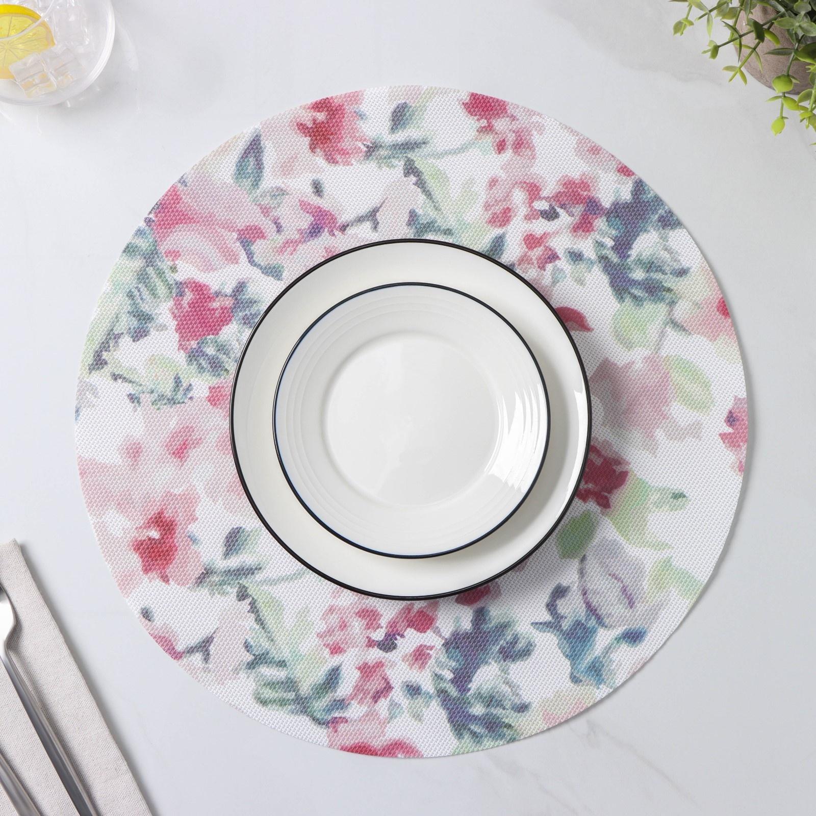 Набор салфеток сервировочных Доляна «Акварель. Круг», 4 шт, d=38 см