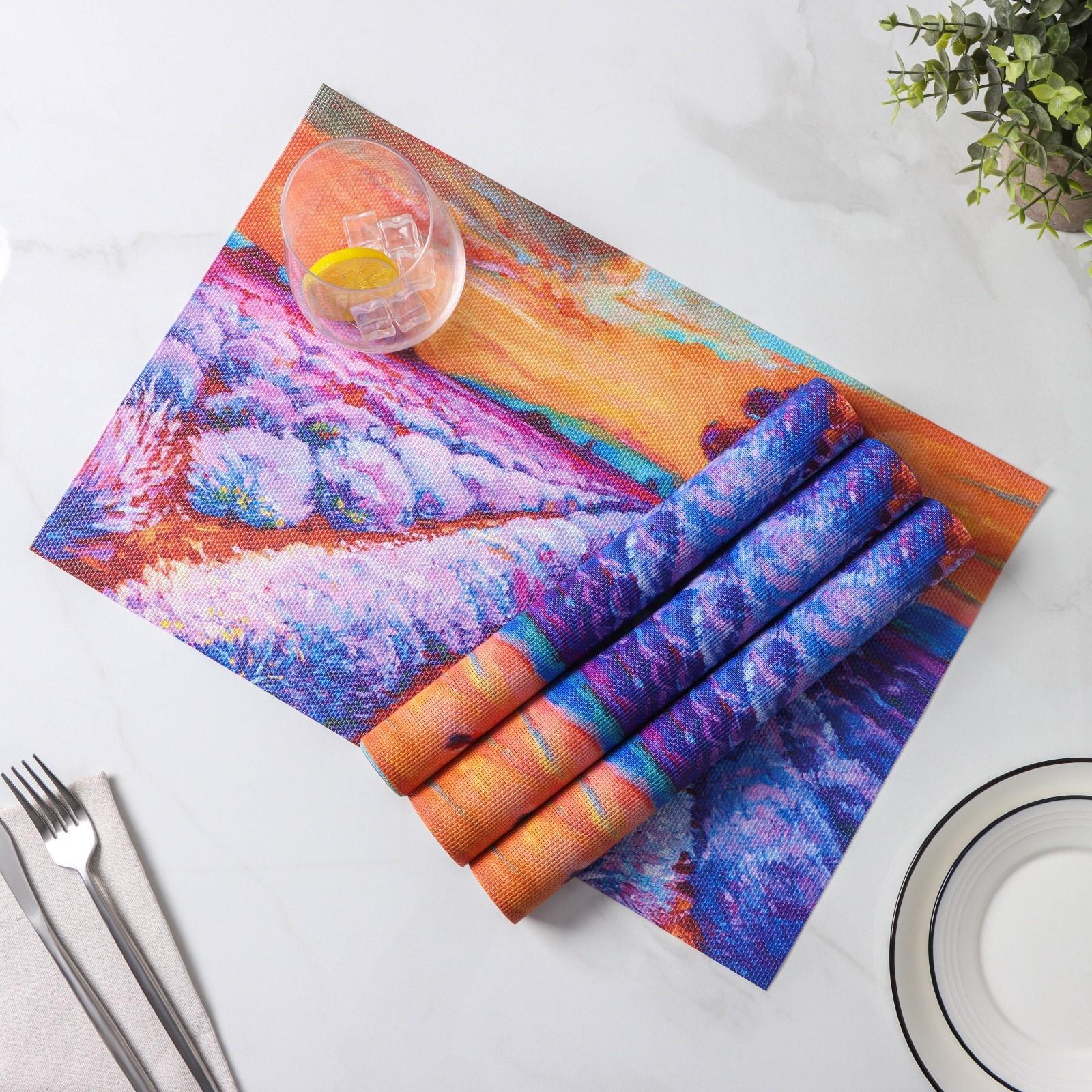 Набор салфеток сервировочных Доляна «Пейзаж», 4 шт, 45×30 см