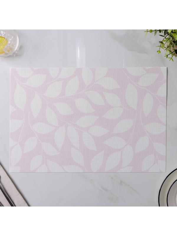 Набор салфеток сервировочных Доляна «Розовое настроение», 4 шт, 45×30 см, цвет розовый