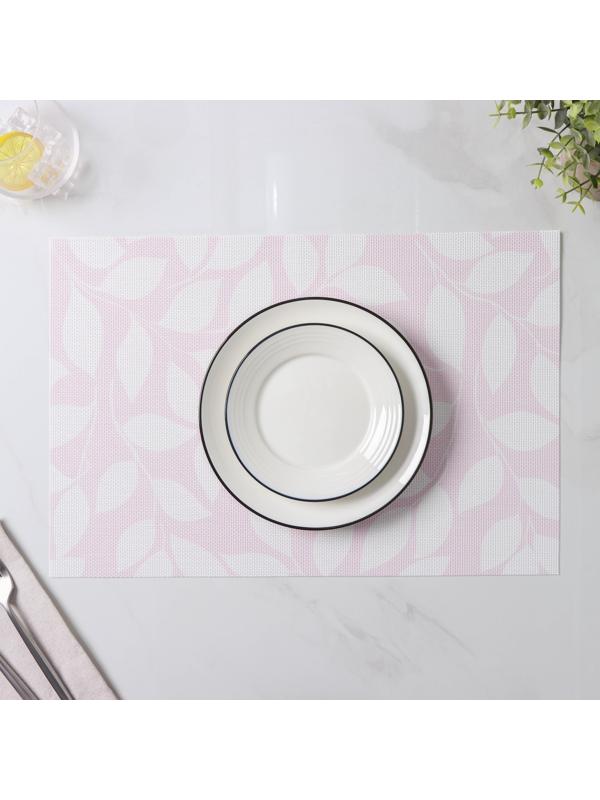 Набор салфеток сервировочных Доляна «Розовое настроение», 4 шт, 45×30 см, цвет розовый