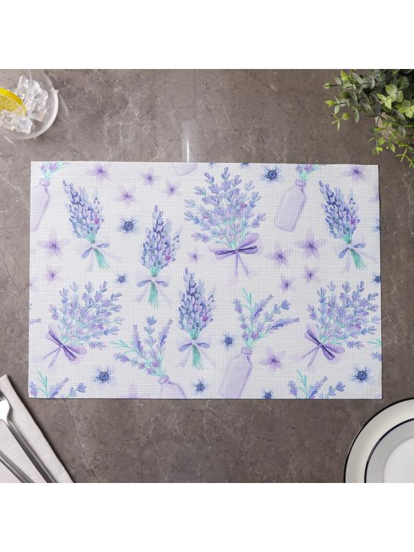 Набор салфеток сервировочных Доляна «Спокойствие», 4 шт, 45×30 см, цвет фиолетовый