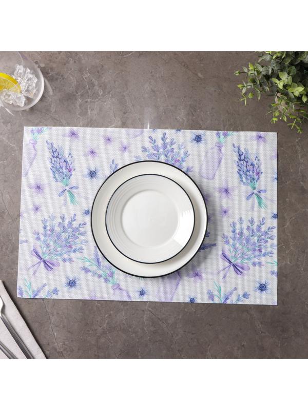 Набор салфеток сервировочных Доляна «Спокойствие», 4 шт, 45×30 см, цвет фиолетовый