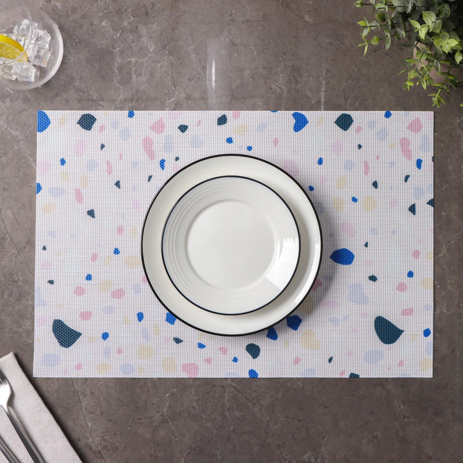 Набор салфеток сервировочных Доляна «Мармелад», 4 шт, 45×30 см, цвет белый