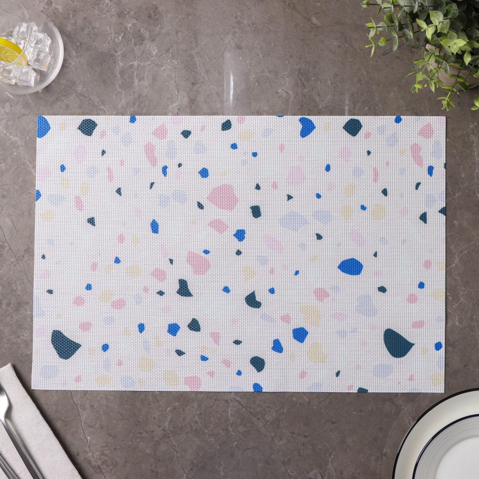 Набор салфеток сервировочных Доляна «Мармелад», 4 шт, 45×30 см, цвет белый