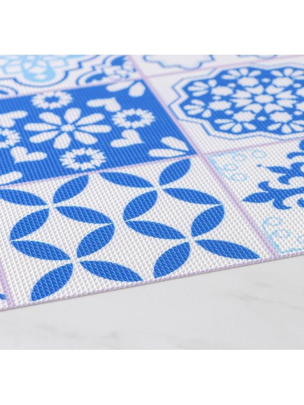 Набор салфеток сервировочных Доляна «Мозаика», 4 шт, 45×30 см, цвет синий