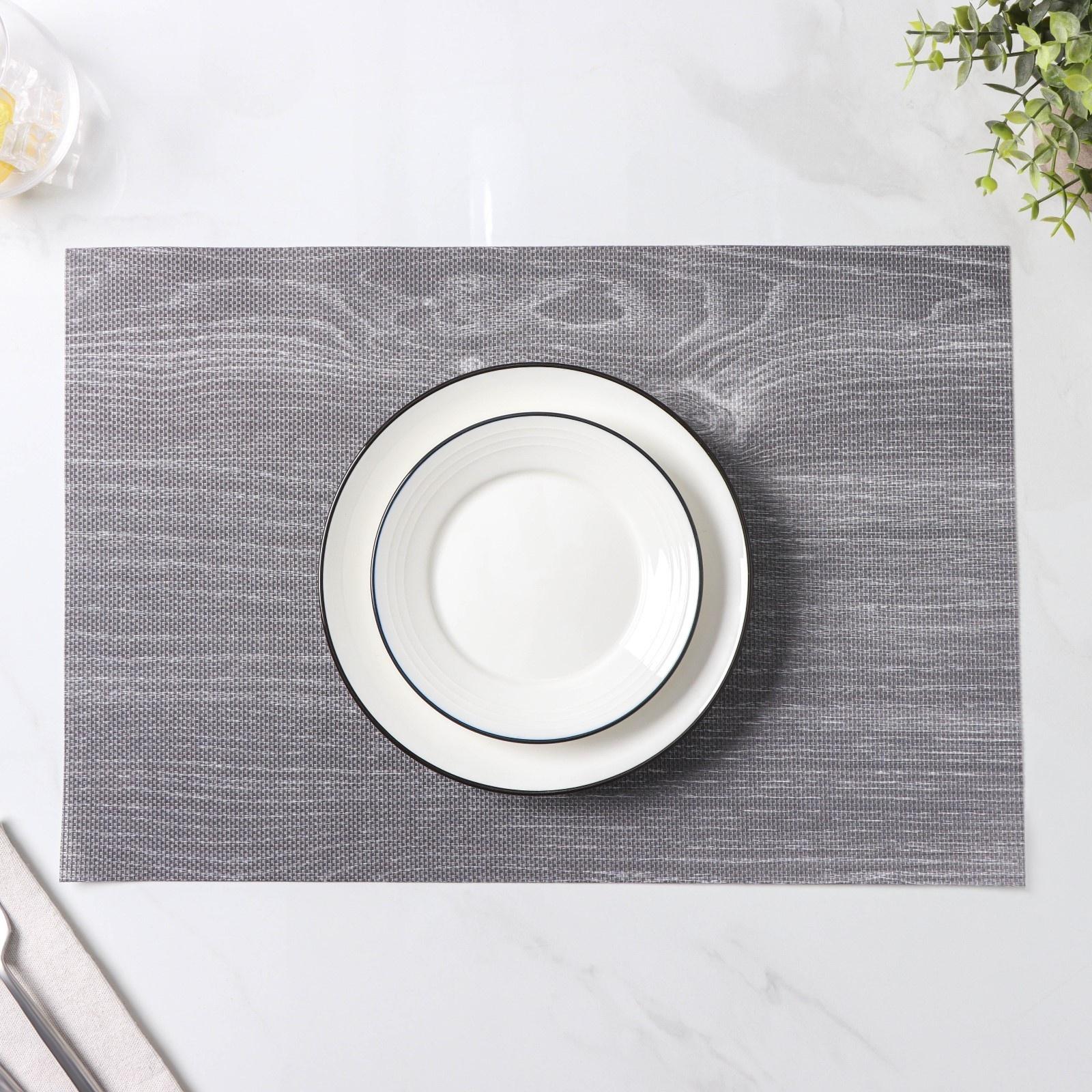 Набор салфеток сервировочных Доляна «Дерево», 4 шт, 45×30 см, цвет серый