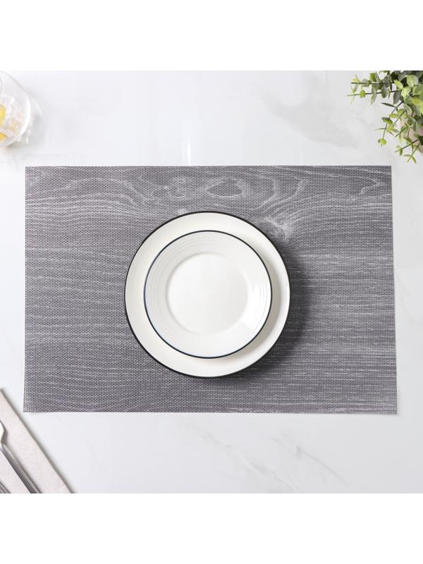 Набор салфеток сервировочных Доляна «Дерево», 4 шт, 45×30 см, цвет серый