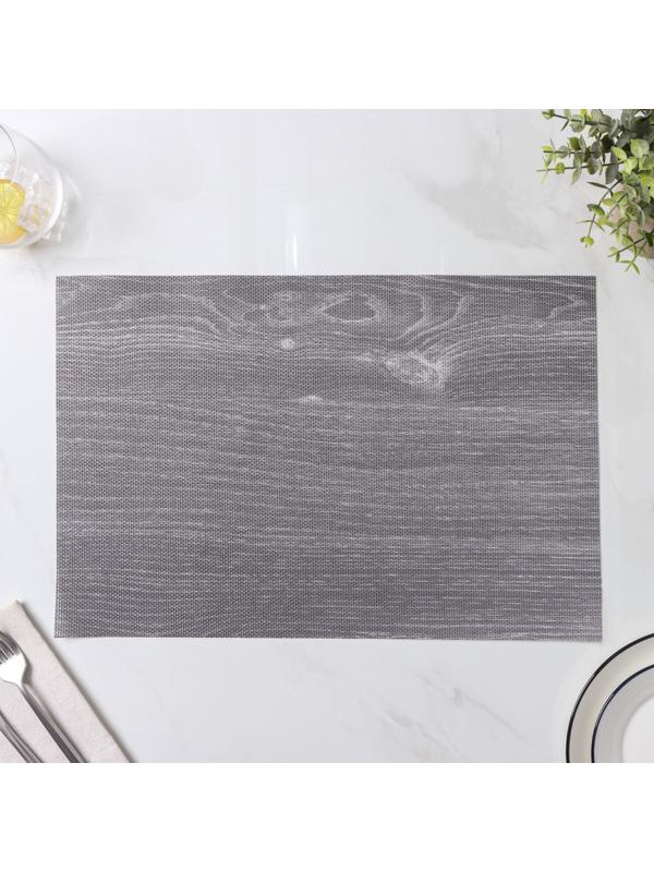 Набор салфеток сервировочных Доляна «Дерево», 4 шт, 45×30 см, цвет серый