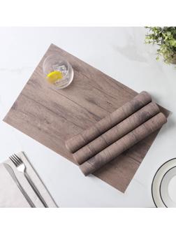 Набор салфеток сервировочных Доляна «Дерево», 4 шт, 45×30 см, цвет коричневый