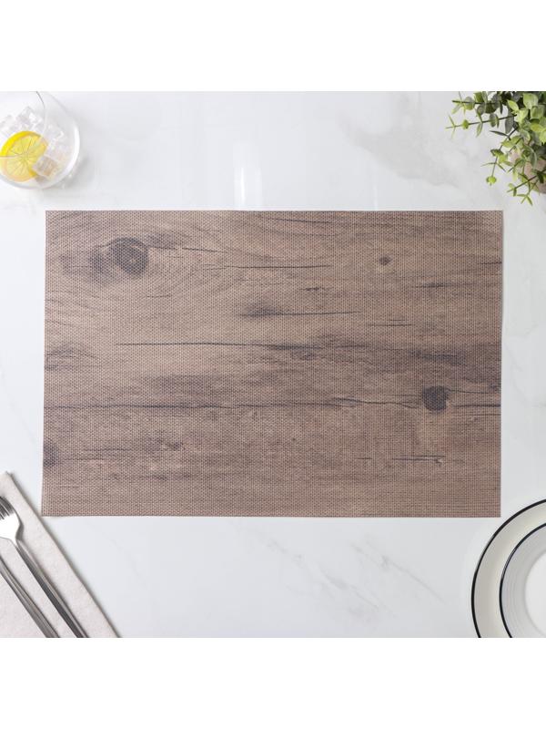 Набор салфеток сервировочных Доляна «Дерево», 4 шт, 45×30 см, цвет коричневый