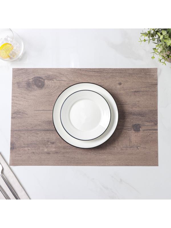 Набор салфеток сервировочных Доляна «Дерево», 4 шт, 45×30 см, цвет коричневый