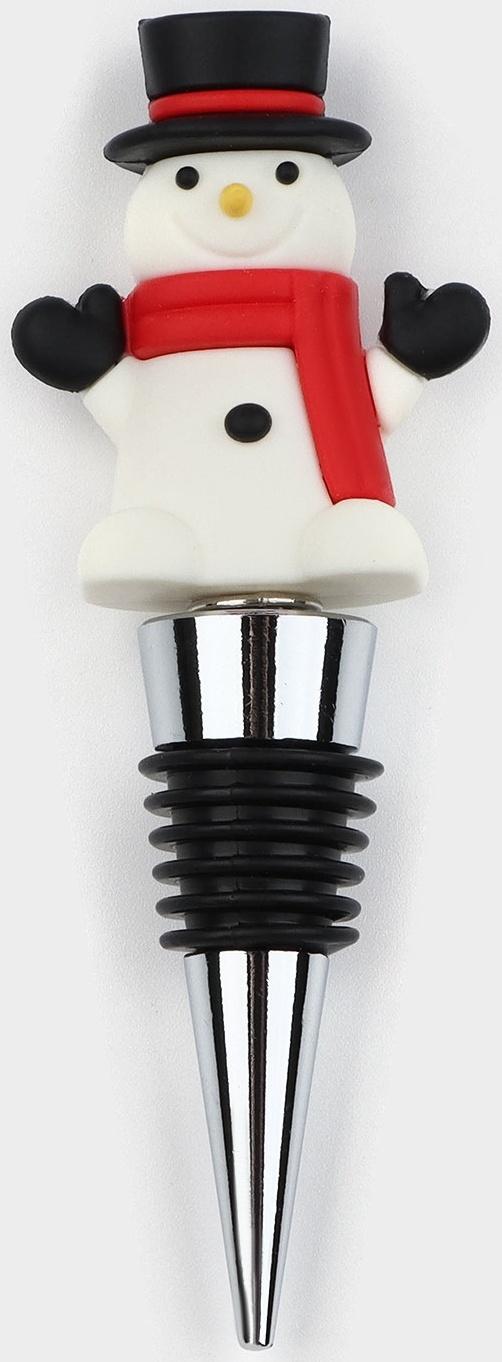 Пробка для бутылки Доляна «Снеговик»