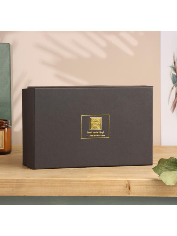 Набор диффузор 100 мл+свеча 6х9 см, черный джентельмен, черный