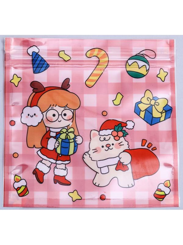 Пакет подарочный, с zip-lock застежкой 13.5 х 13.5 см