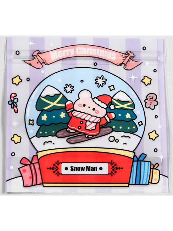 Пакет подарочный, с zip-lock застежкой 13.5 х 13.5 см