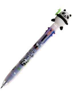 Ручка шариковая автоматическая, 6-ти цветная, Панда